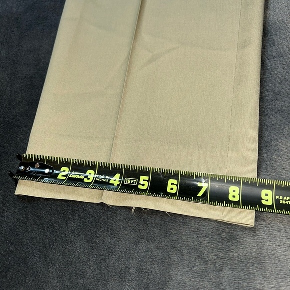 Nordstrom JB Britches Size 35 Khaki Pleated Front Wedding Office Dress Pants - Picture 6 of 14